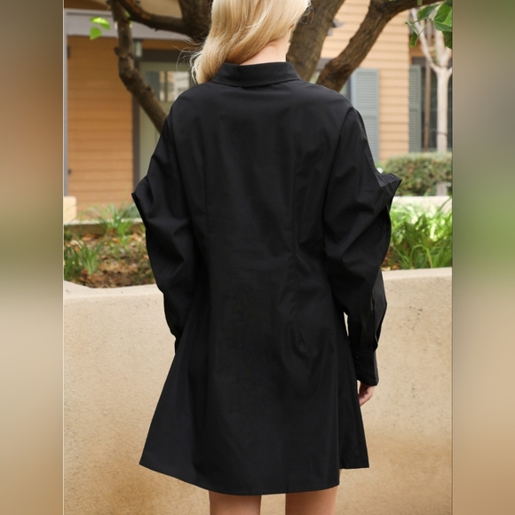 #289 SALE🛑 S,M,L Long Sleeve Button Down Collared Dress - Picture 4 of 5